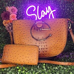NWOT Brown purse with matching wallet